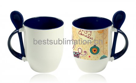 Color Sublimation Spoon Mug (Blue)