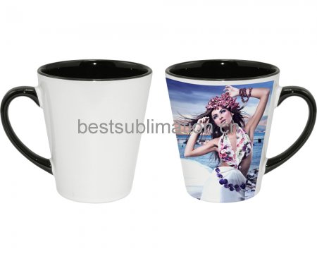 Black 12oz Inner Rim Color Mug