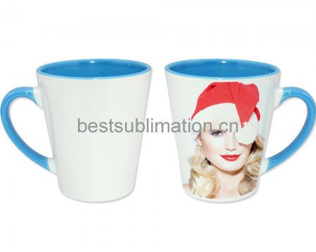 Light Blue 12oz Inner Rim Color Mug