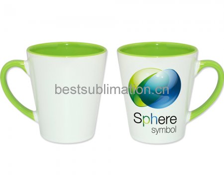 Light Green 12oz Inner Rim Color Mug