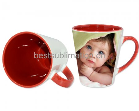Red 12oz Inner Rim Color Mug