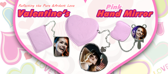 A Lovely Valentine’s Pink Hand Mirror