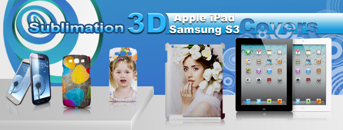 Sublimation 3D Samsung S3 &Apple iPad Covers from BestSub