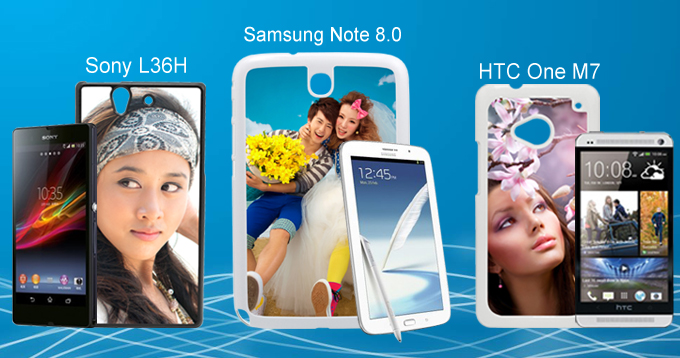 Sublimation Cases for HTC M7, Sony L36h and Samsung Note 8