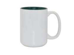 Mug blanc MAX A+ 450 ml avec intérieur vert foncé Sublimation Transfert Thermique