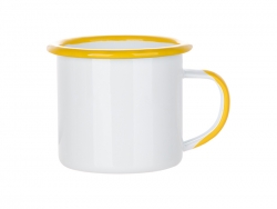 Sublimation 12oz/360ml Inner and Rim Enamel Mug (Yellow)