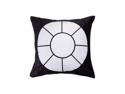 Sublimation 9 Panel Plush Pillow Cover (Round, 40*40cm/15.75&quot;x15.75&quot;)