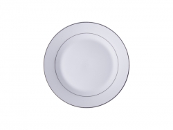 Plato 8&quot; Doble Borde Plateado