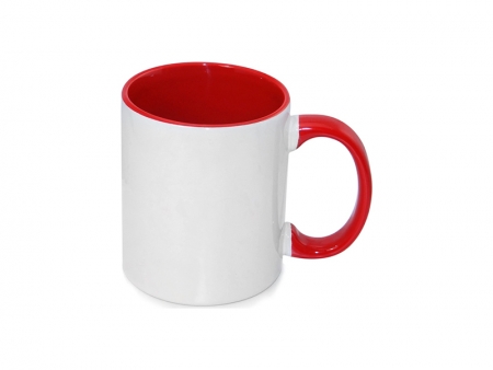 Sublimation 11oz Inner Rim Color Mug - Red