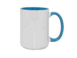 Mug blanc MAX A+ 450 ml avec anse intérieur bleu marine Sublimation Transfert Thermique