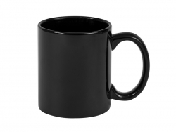 Mug Full Color – noir brillant pour transfert thermique