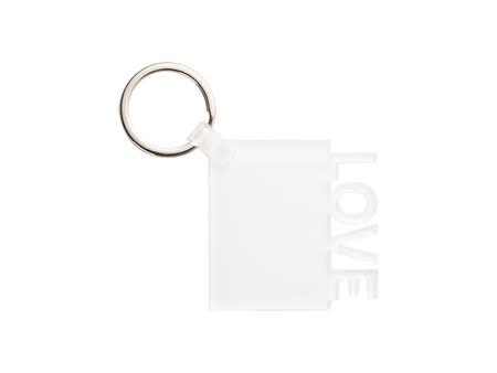 Sublimation Blanks Acrylic Keyring(LOVE, 5*5*0.4cm)