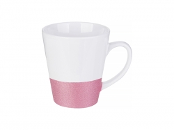 Sublimation 12oz Bottom Glitter Mug (Pink)
