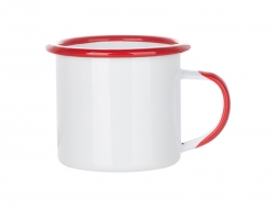 Sublimation 12oz/360ml Inner and Rim Enamel Mug (Red)