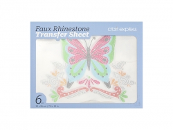 Faux Rhinestone Transfer Sheet 6pcs(Butterfly)