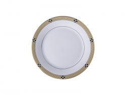 Plato 8&quot; Borde Dorado con detalles