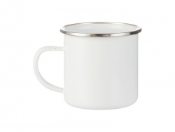 Mug en métal émaillé pour sublimation - blanc