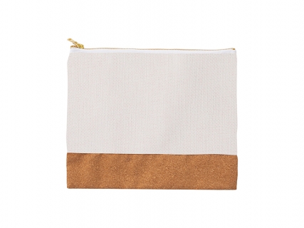 Sublimation Blanks Linen Stitching Cork Pencil Case