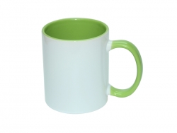 Mug 330ml avec anse interieur 330 ml avec anse interieur vert clair Sublimation Transfert Thermique