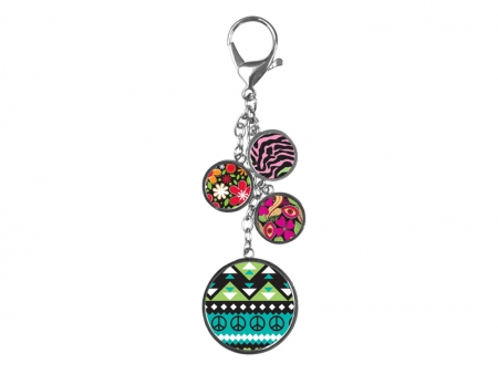 Sublimation Four-circle Bag Decoration Keychain