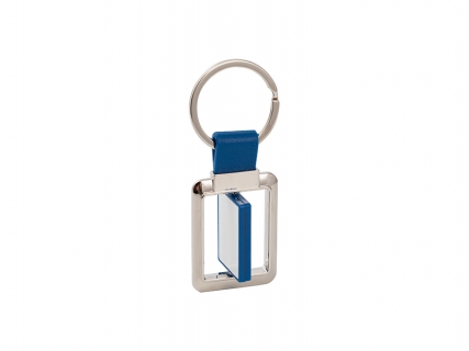 Sublimation Blanks Rotatable Keychain(Blue, Rectangle)