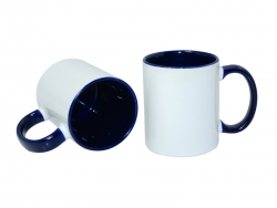 Mug 330ml avec anse interieur 330 ml avec anse interieur bleu marine Sublimation Transfert Thermique