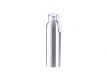 Sublimation Blanks 22oz/650ml Portable Sports Slim Aluminum bottle With Clear Cap(Silver)