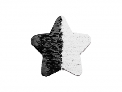 Adhesivo Lentejuelas (Estrella, Negro Con Blanco)
