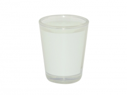 Verre shooter avec patch blanc 45 ml Sublimation Transfert Thermique