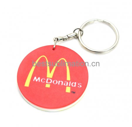 47mm Round Plastic Keychain