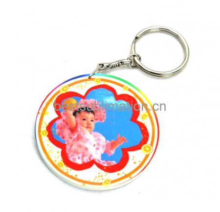 60mm Thick Round Plastic Keychain