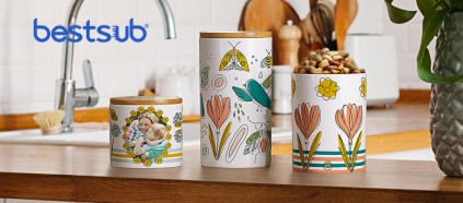 Store Your Food in Style with Sublimation Ceramic Storage Jars!