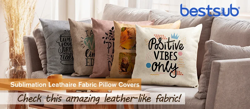 Check BestSub All-NEW Sublimation Pillow Covers Made of Leathaire Fabric! -  BestSub - Sublimation Blanks,Sublimation Mugs,Heat Press,LaserBox,Engraving  Blanks,UV&DTF Printing