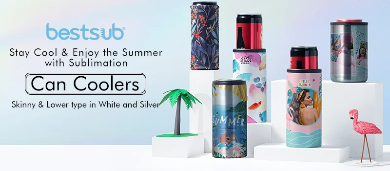 Full Color Slim Can Coolers Sublimation Can Cooler 12 oz Skinny Photo Printing Full Color Photo Sublimation Full Color Logo