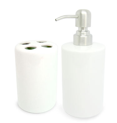 Toothbrush Holder - 4 Hole & Soap Dispenser