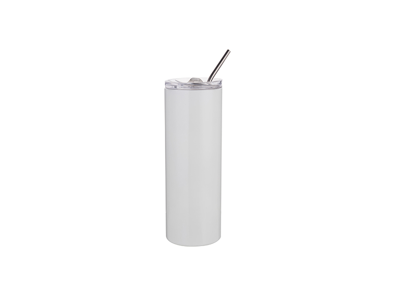 Wholesale 20 OZ Sublimation Blank Skinny Tumbler White Mugs with Handle and  Straw Manufacturer and Supplier
