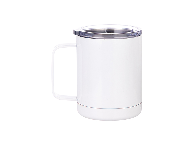 Taza Café Acero Inoxidable 10oz/300ml (Blanco) - BestSub