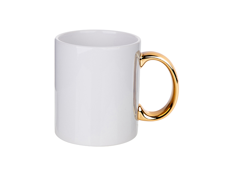 Sublimation 11oz Plated Ceramic Mug (Gold Handle) - BestSub - Sublimation  Blanks,Sublimation Mugs,Heat Press,LaserBox,Engraving Blanks,UV&DTF Printing