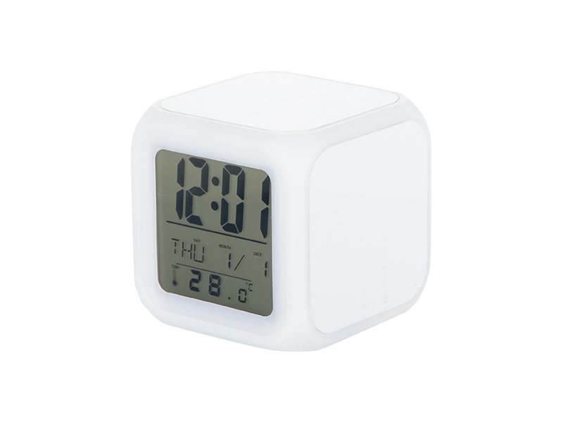 Sublimation Clock Blanks Glowing LED 7 Color Change Digital Clock