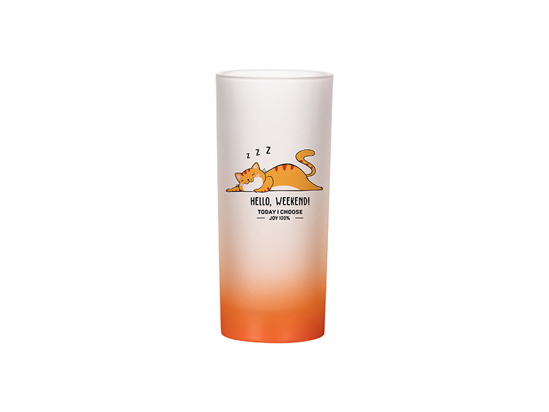 10oz Sublimation Glass Mug (Gradient Color Orange) - BestSub ...