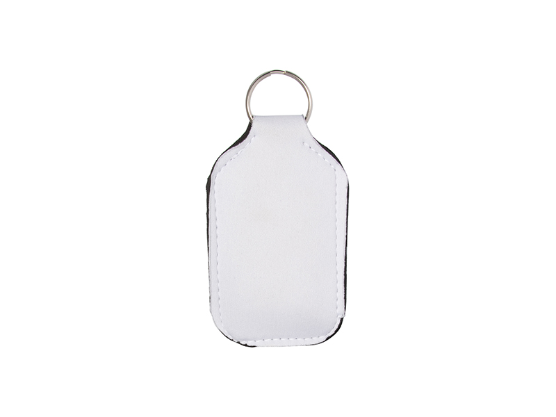 Hailey Brook Designs Blank 1oz Hand Sanitizer Sleeve Key Holder, White Sublimation Ready, Sublimation Key Ring, Neoprene Sublimation Keychain, Women's