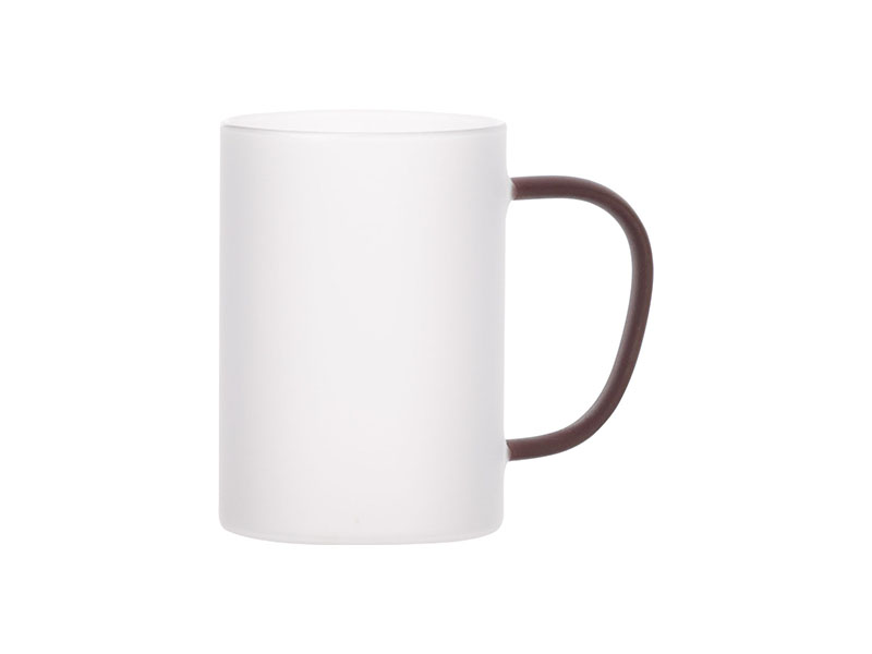 12oz White Frosted Glass Cup