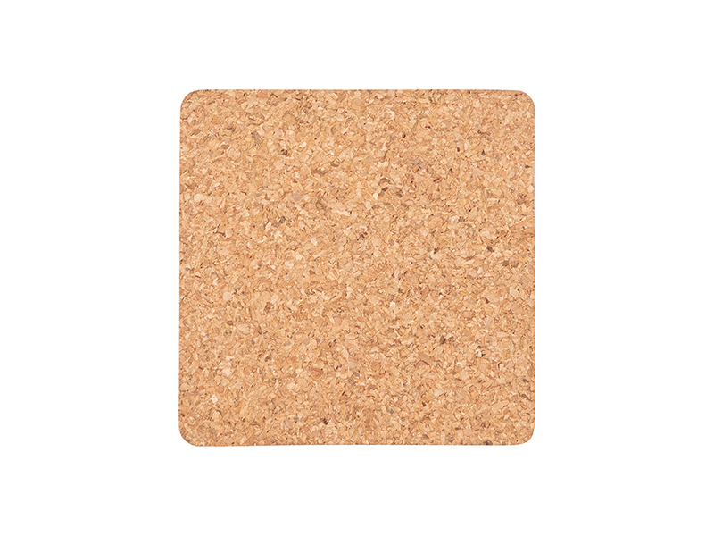 Blank Sublimation Coasters, Square, Cork Back