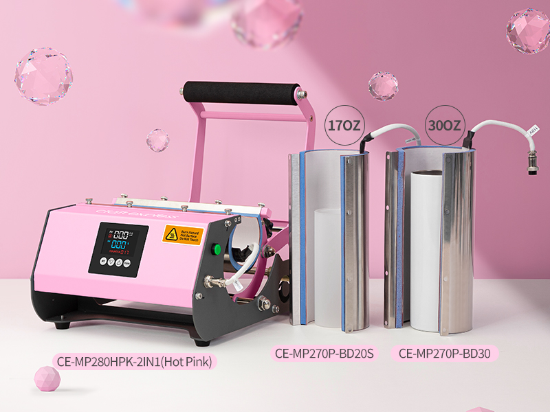 2 in 1 Elite Pro Max Tumbler Heat Press(Pink) - BestSub - Sublimation  Blanks,Sublimation Mugs,Heat Press,LaserBox,Engraving Blanks,UV&DTF Printing