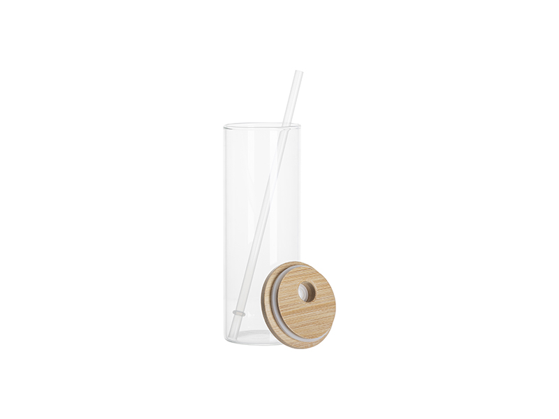 Sublimation Glass Tumblers With Bamboo Lid And Straw - Temu