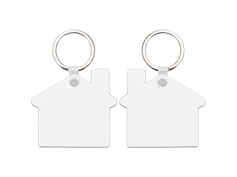 Sublimation Blanks With Metal Round Key Rings For Heat Press