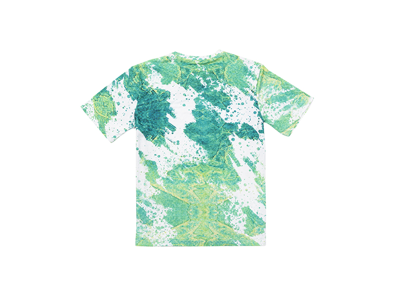 Summer Green Bleached Leopard Cotton Feeling T-shirt for Sublimation ...