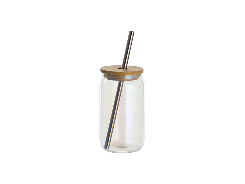  HTVRONT Vasos de vidrio para sublimación con tapa de bambú – 16  onzas de vidrio transparente por sublimación – Vasos de vidrio de  sublimación para café helado, jugo, bebidas gaseosas (paquete
