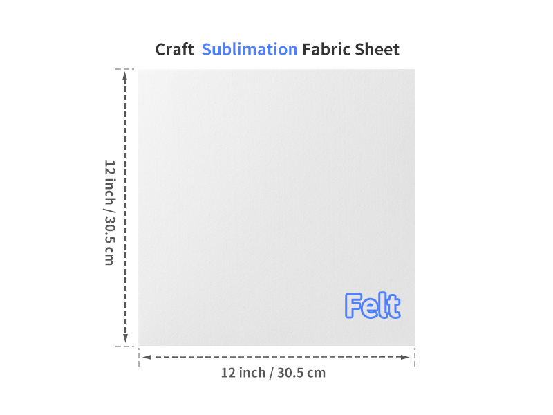 Sublimation Blank Felt Sheet - White