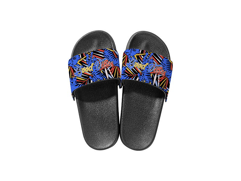 Adult Slippers w/ Sublimation PU Leather ( Black Sole) - BestSub ...